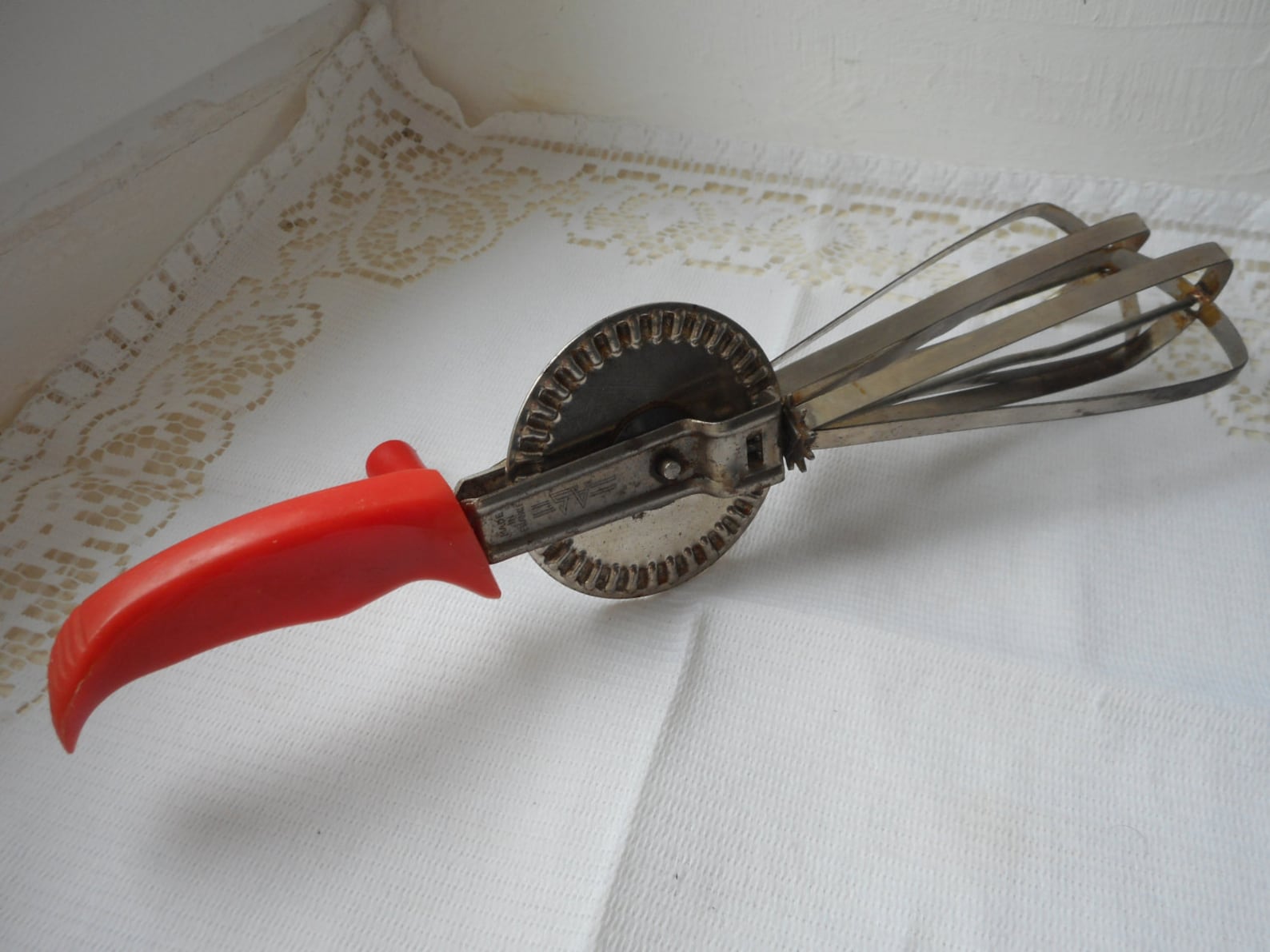 Vintage French Metal Hand Whisk Etsy
