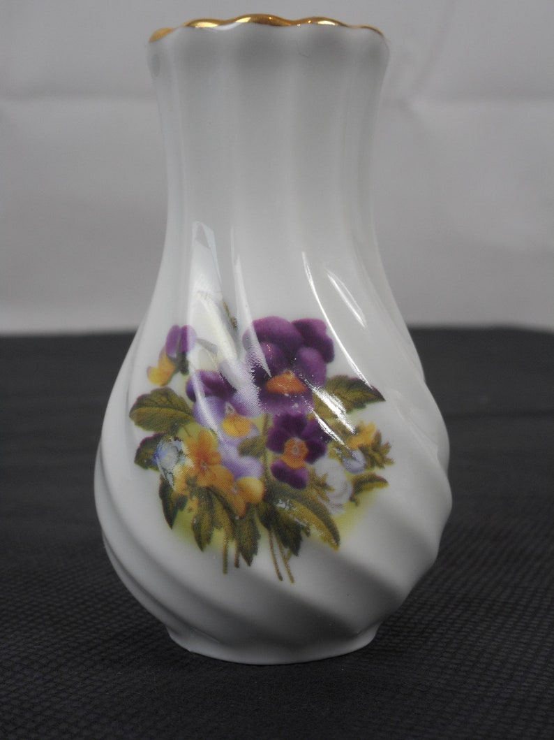 Stunning vintage French Limoges porcelain small miniature vase Etsy