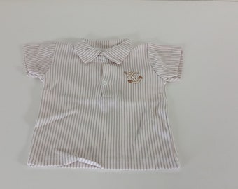 Babies striped cotton sailor top age 3 months