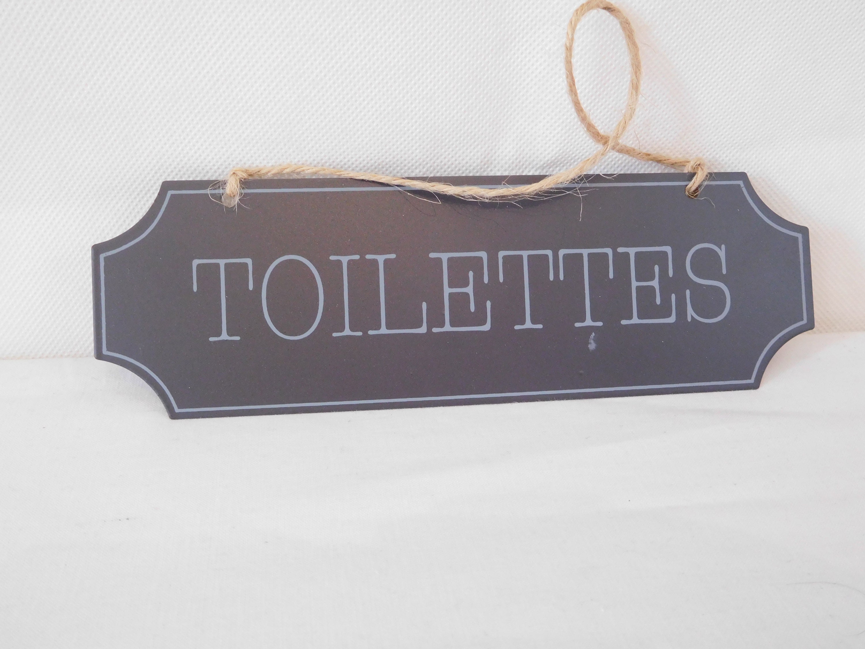 Plaque de Porte Français Métallique Wc/Toilettes