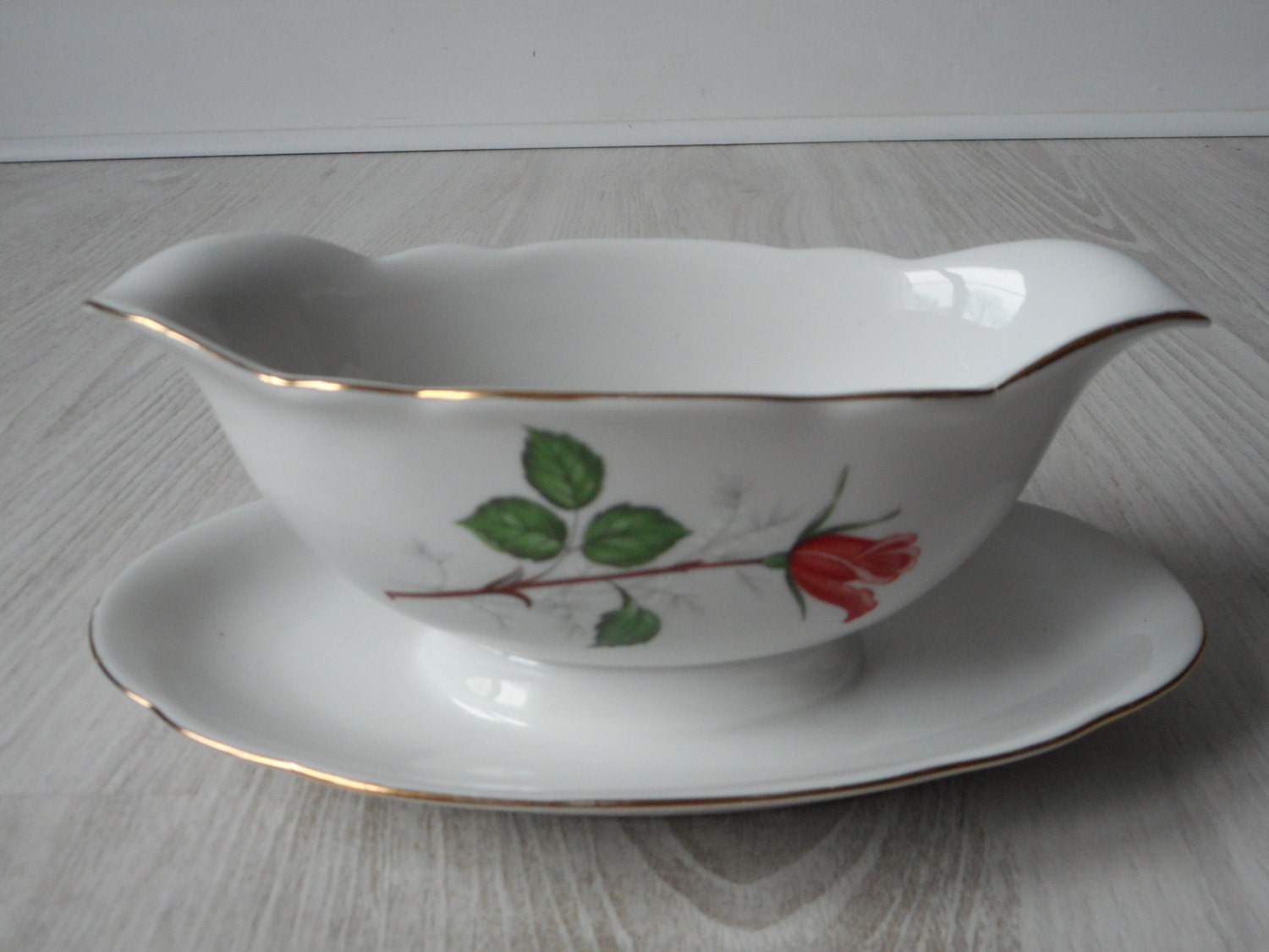 Vintage Limoges Porcelaine Décorative Bateau Sauce