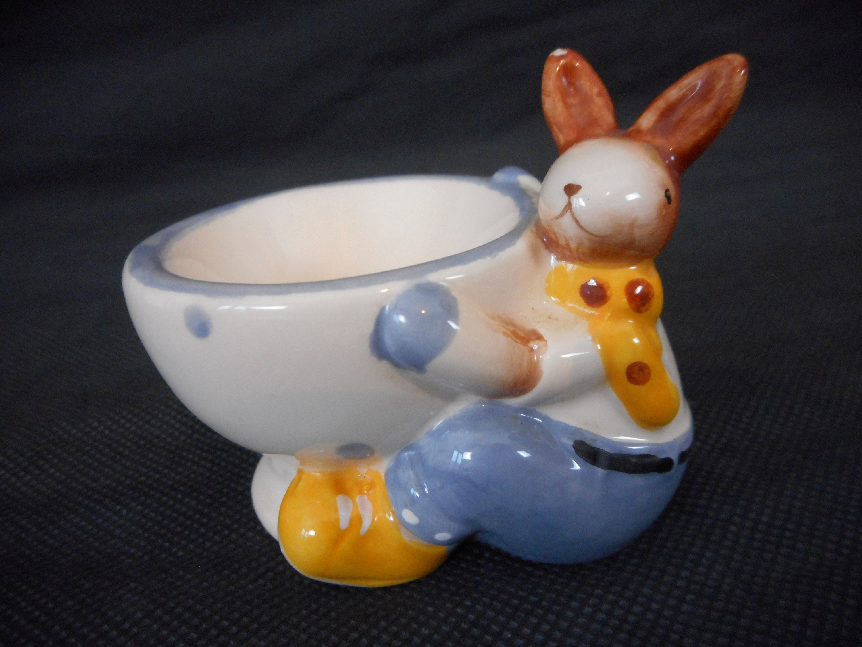 Enfant en Céramique Français à La Main, Tasse/Support d'oeuf de Cru