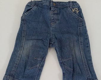 Pair of French Tout Compte Fait babies denim jeans age 12 months