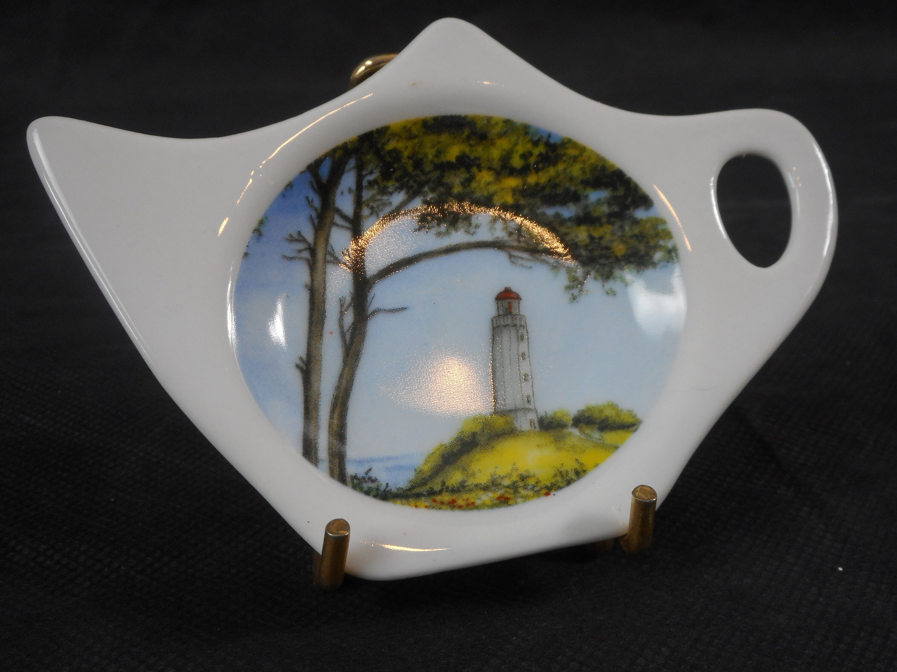 Repose-Cuillère à Thé en Porcelaine Vintage/Ustensile de Cuisine