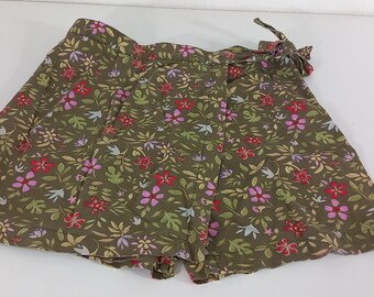 French vintage girls floral skirt age 12 years