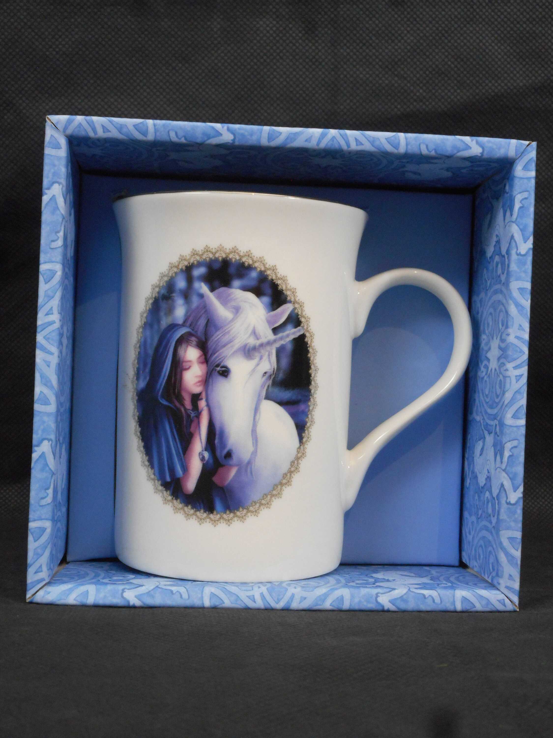 Belle Tasse à Café en Céramique Ann Stokes Unicorn en Boîte/Thé Cadeau