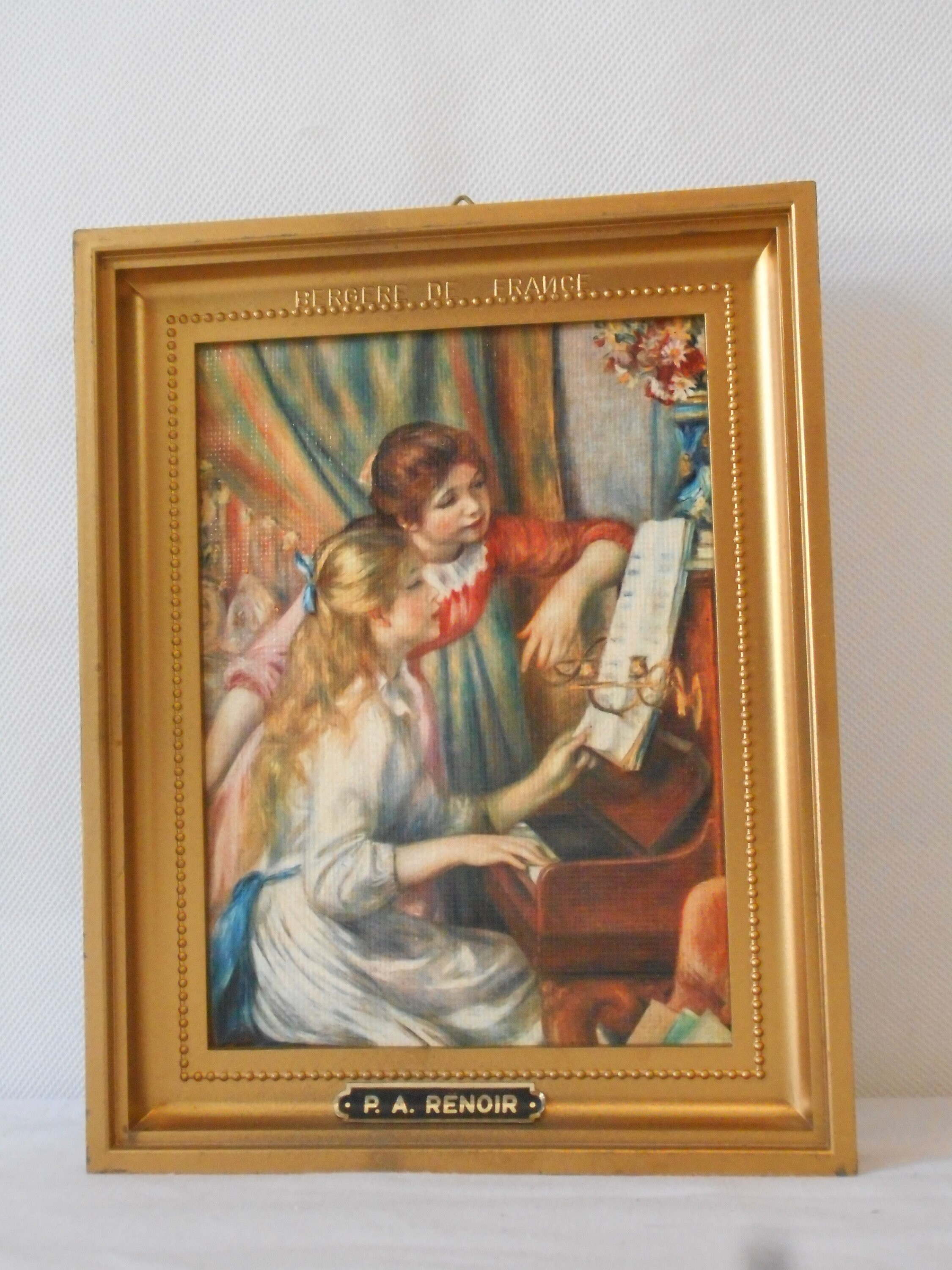 Petite Image Vintage Français Mural/Plaque Décor Français
