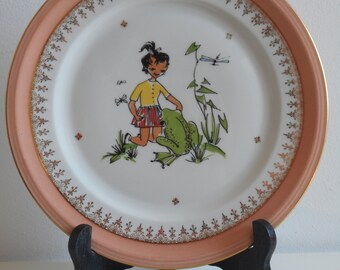 stunning vintage Limoges porcelain decorative plate