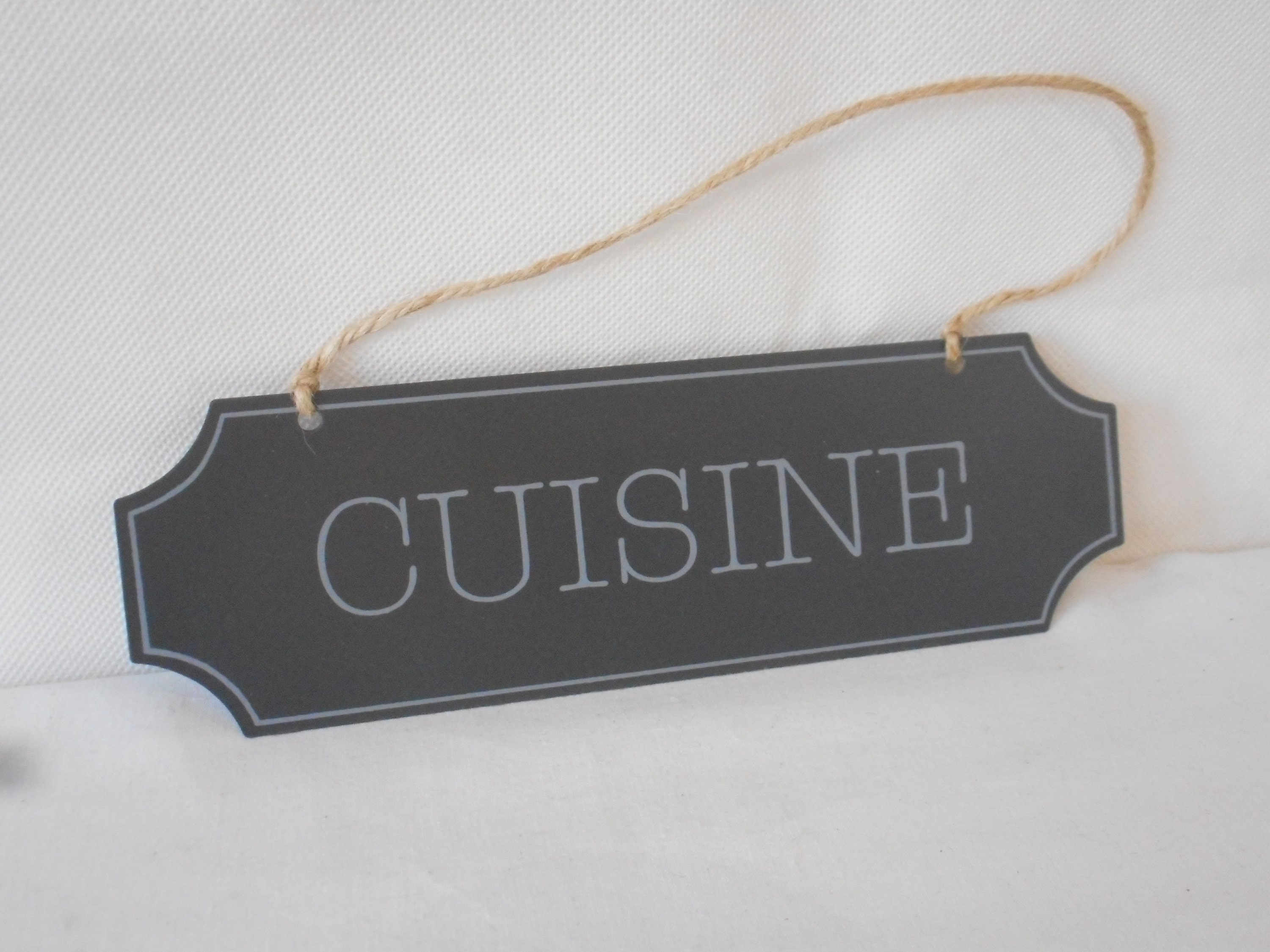 Superbe Français Métal Cuisine/Plaque de Porte Cuisine