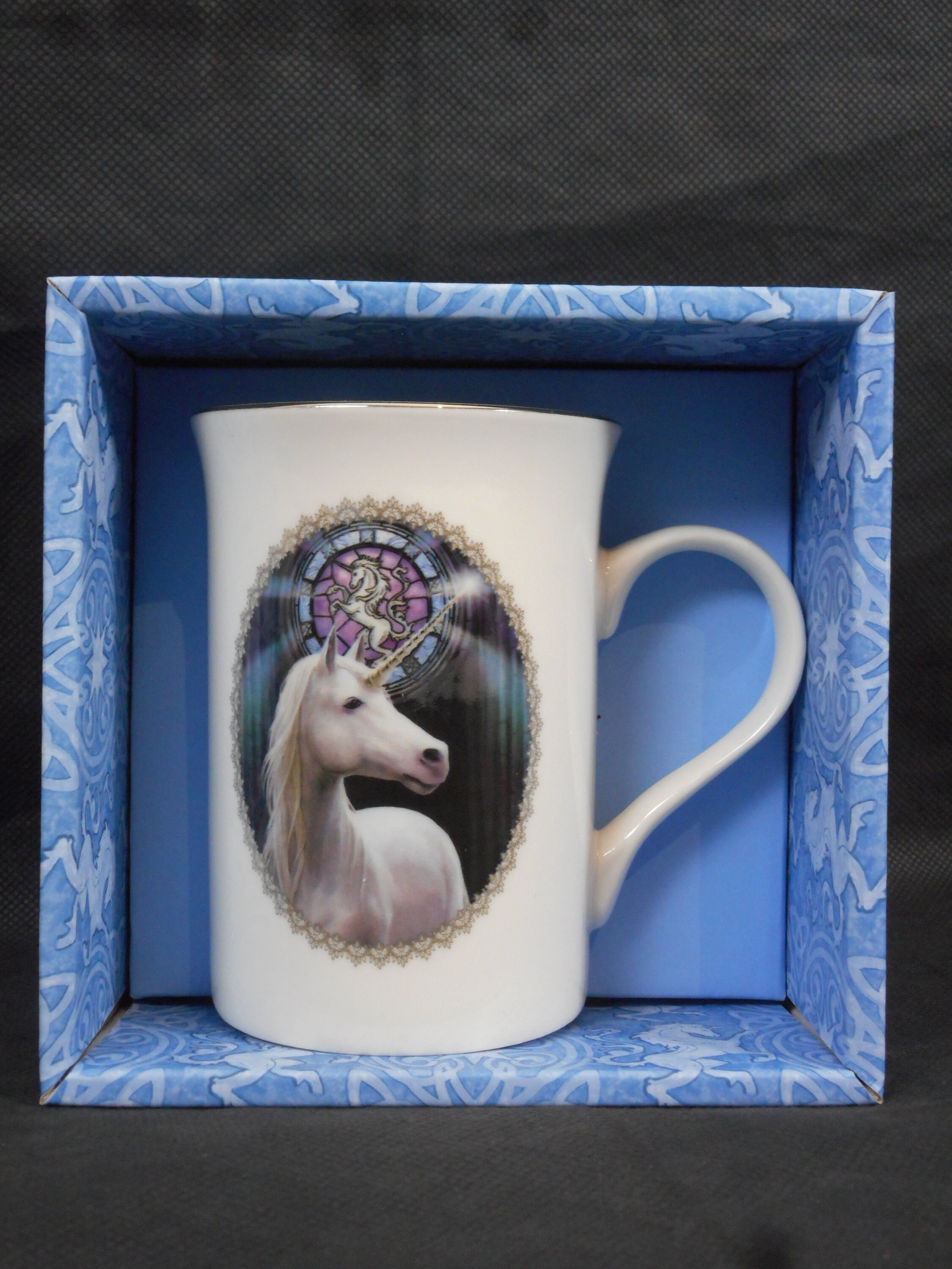 Belle Tasse à Café en Céramique Ann Stokes Unicorn en Boîte/Thé Cadeau