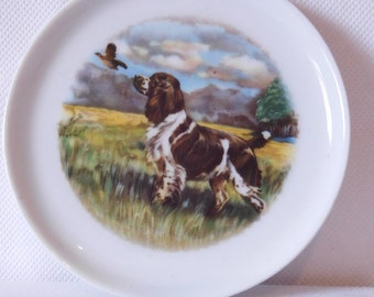 vintage French porcelain small miniature decorative plate