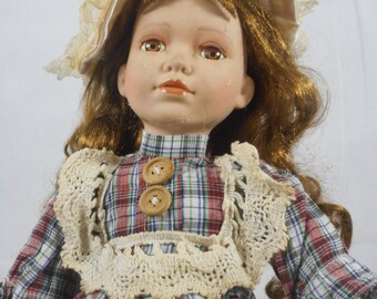 vintage French porcelain doll / figurine / ornament