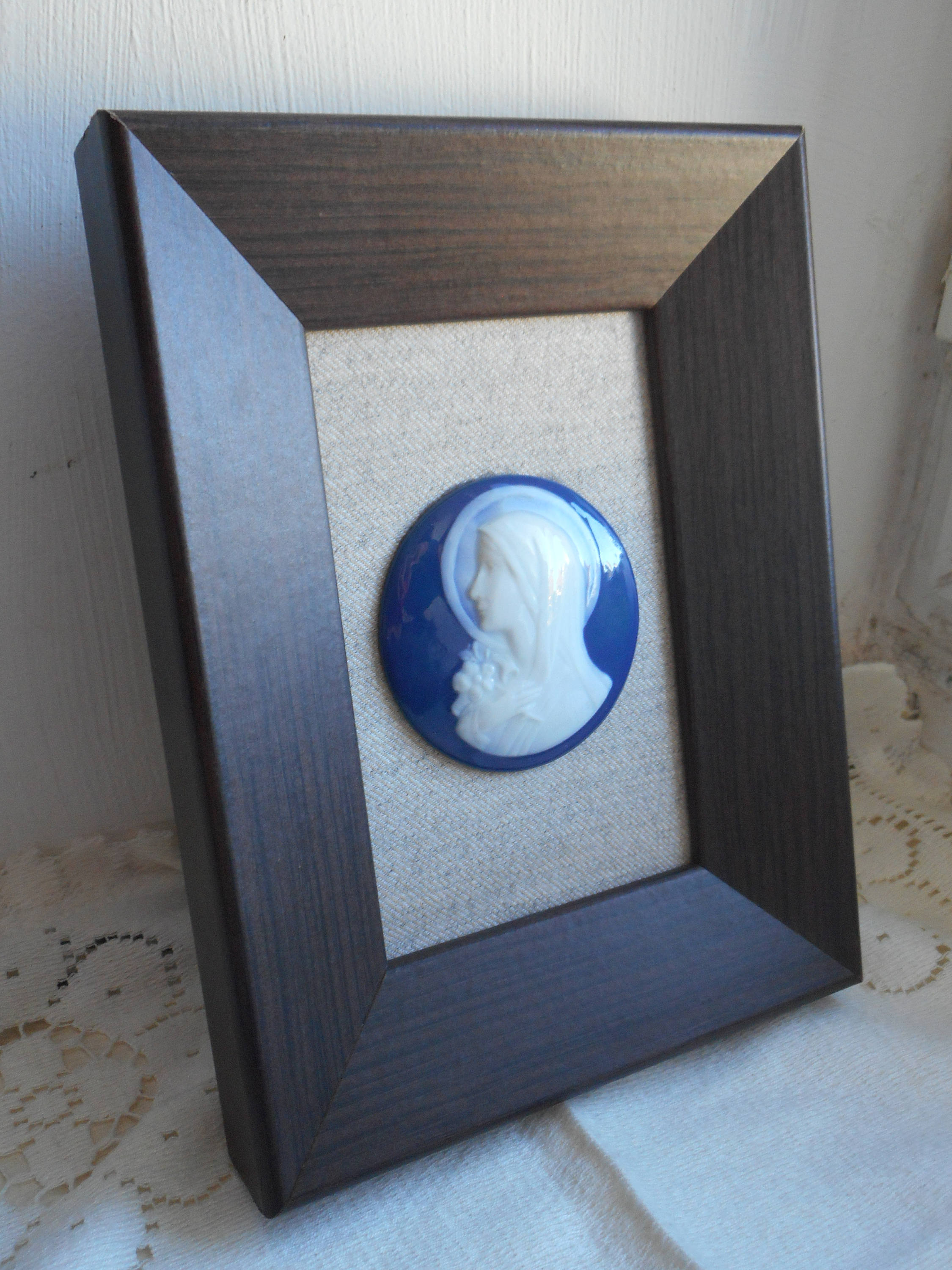 Superbe Millésime Signé Limoges Porcelaine Main Faite Encadrée Image/Plaque