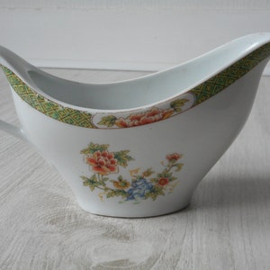 vintage French Limoges porcelain decorative gravy jug image 2