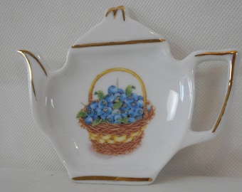 vintage French Limoges porcelain Tea spoon rest / kitchen utensil / spoon rest