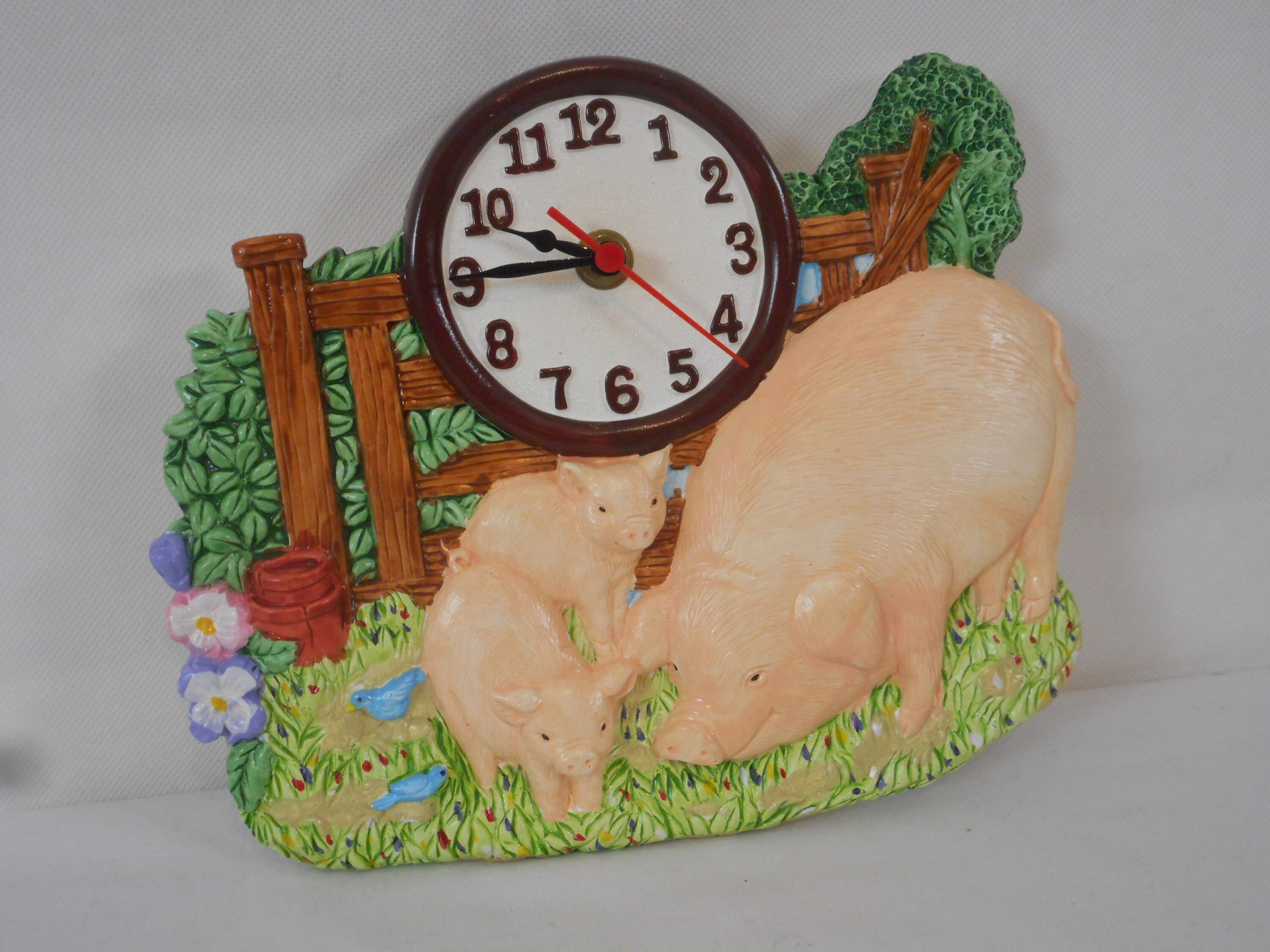 Plâtre Fait à La Main et Peint de L'horloge Murale/Décor Paris