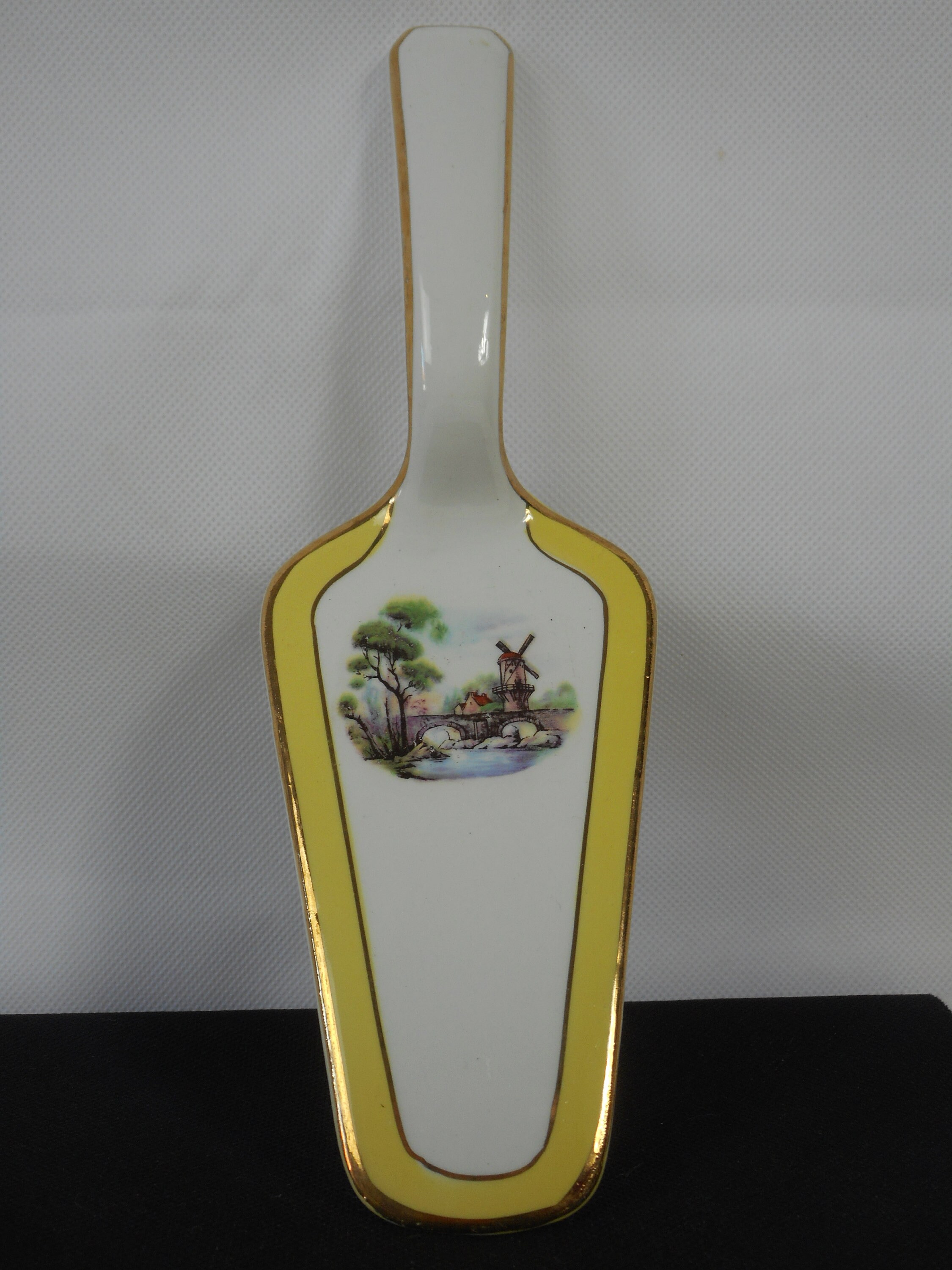 Superbe Vintage Français Gâteau en Porcelaine Tranche/Serveur