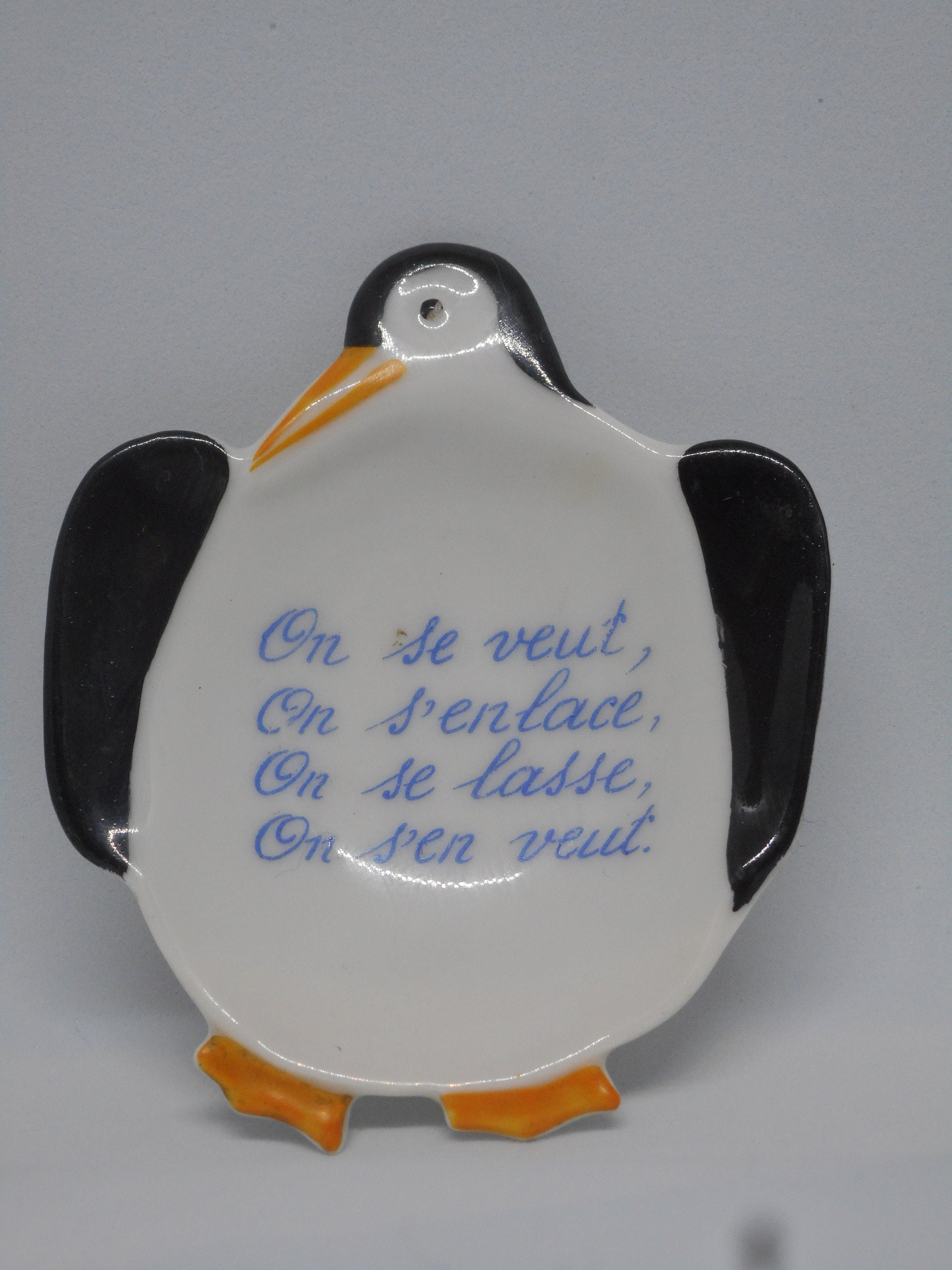 Vintage Français Porcelaine de Limoges Petit Plat Bibelot en Forme d'oiseau/Plateau Bibelot