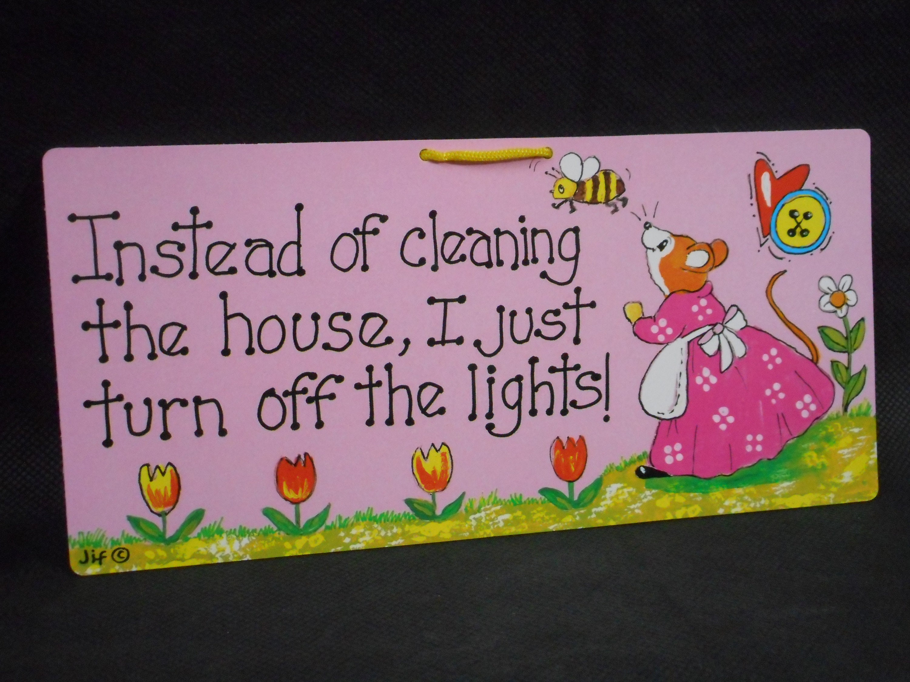 Superbe Mur de Nouveauté/Porte Suspendue Plaque en Plastique Imprimé Signe Cadeau