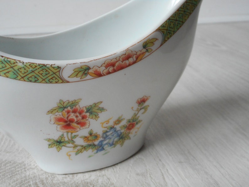 vintage French Limoges porcelain decorative gravy jug image 3