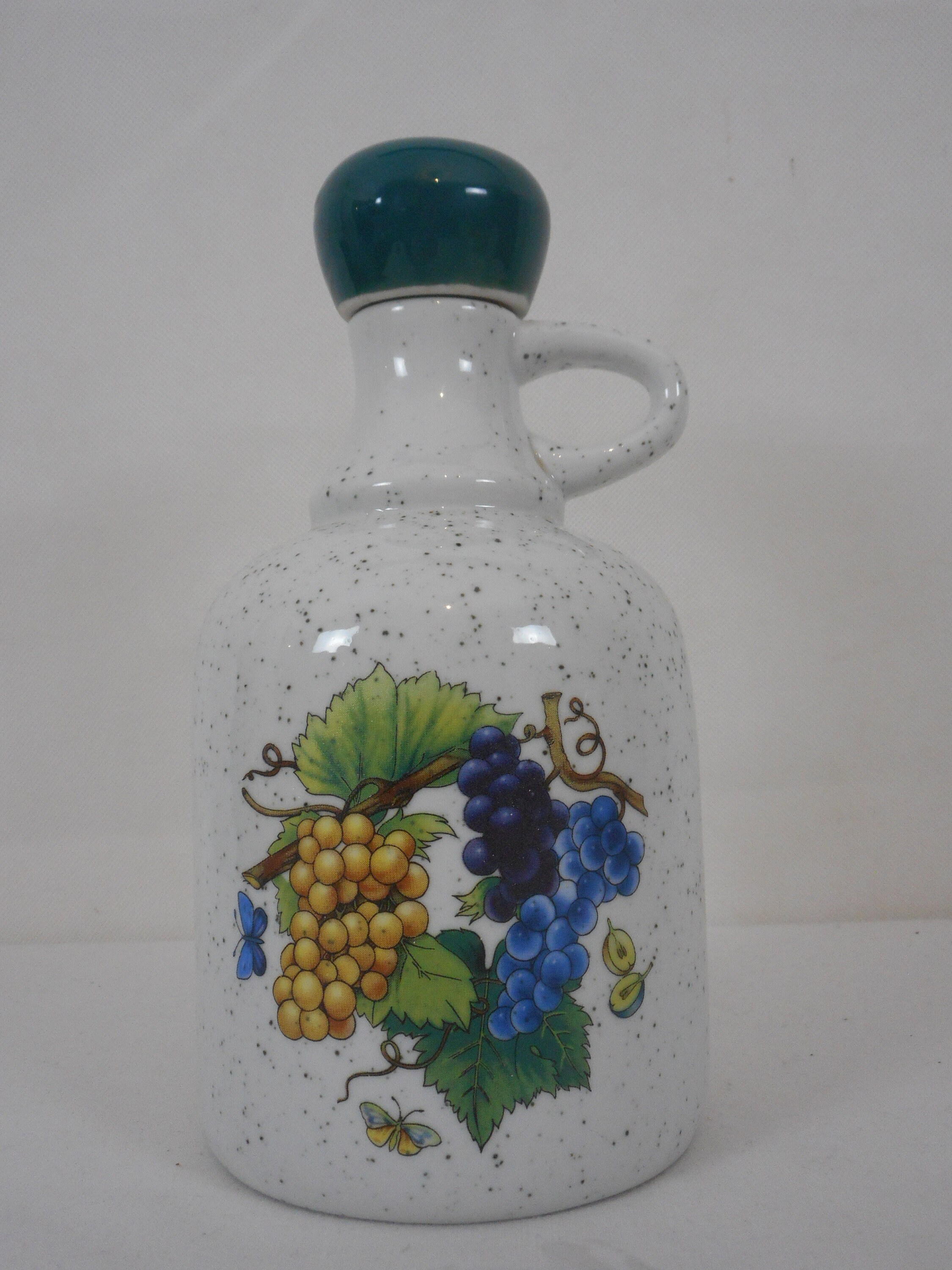 Vintage Français Petit Pot de Rangement Cuisine à Couvercle en Céramique/Ustensiles Cuisine