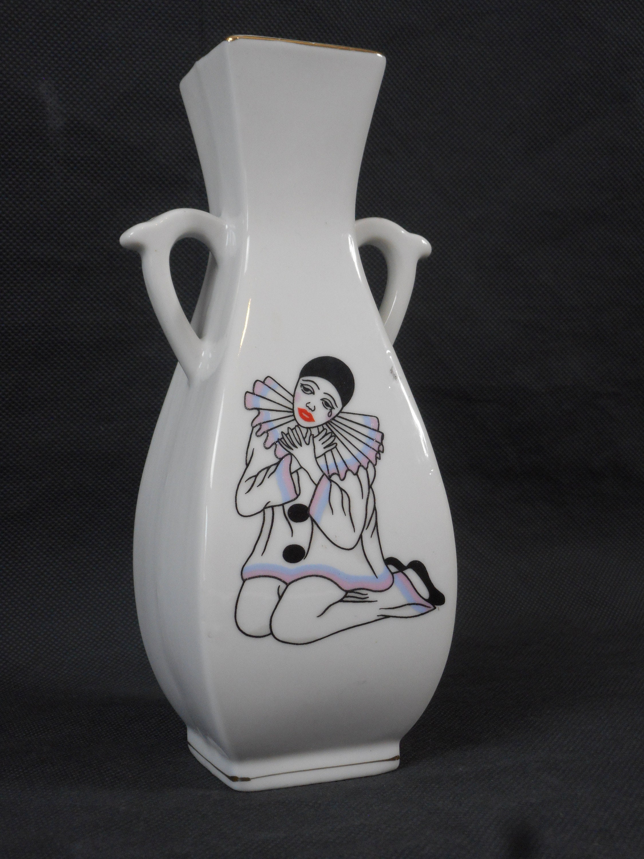 Superbe Vintage Français Porcelaine Décorative Petit Vase/Décoration Intérieure