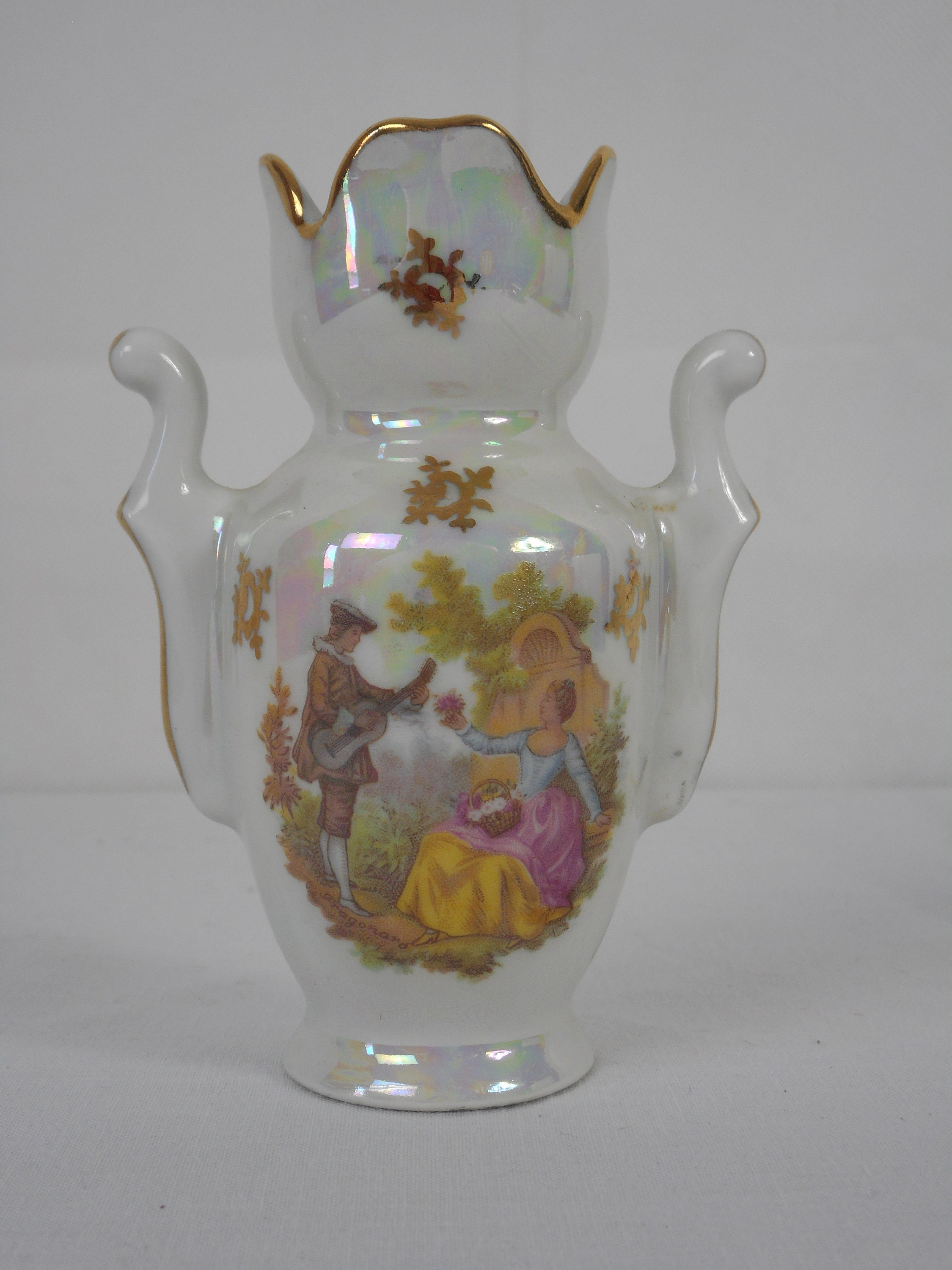 Superbe Millésime Français Limoges Porcelaine Petit Vase Décoratif