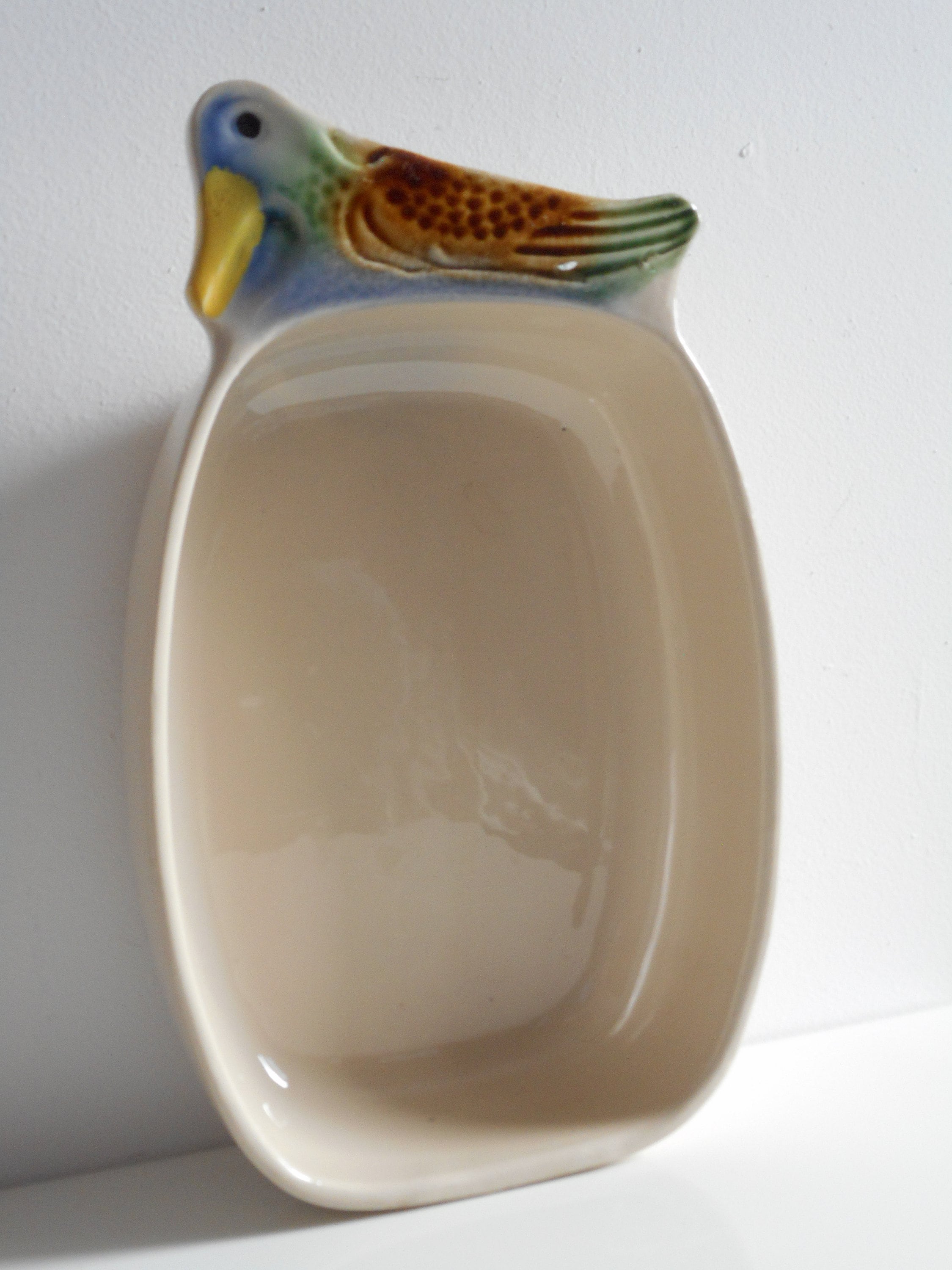 Superbe Cru Français Majolica Hors d'ouevres/Plat à Tarte en Casserole