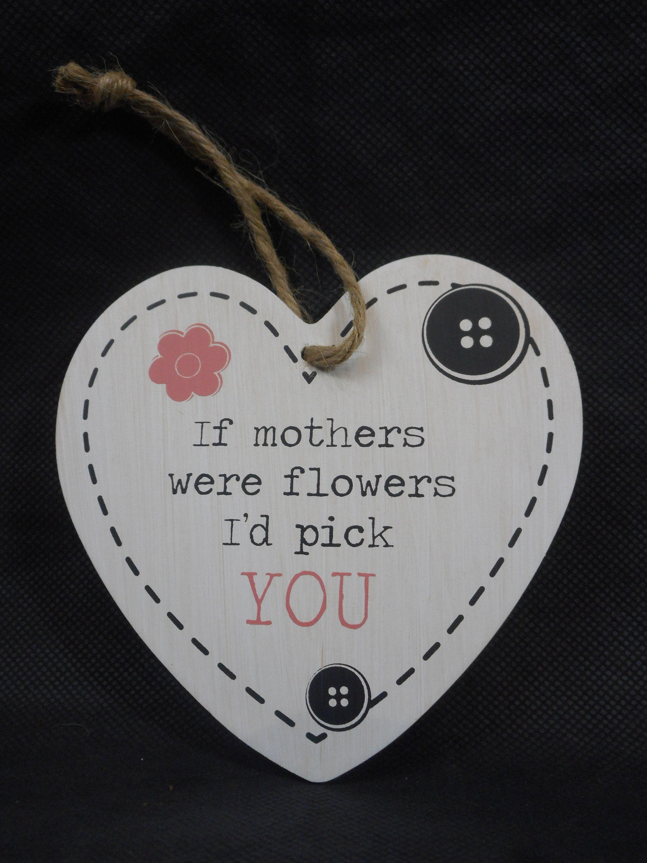 Très Belle Main Faite en Bois Si Les Mères Étaient Des Fleurs I, D Pick You Porte/Plaque Murale Cade