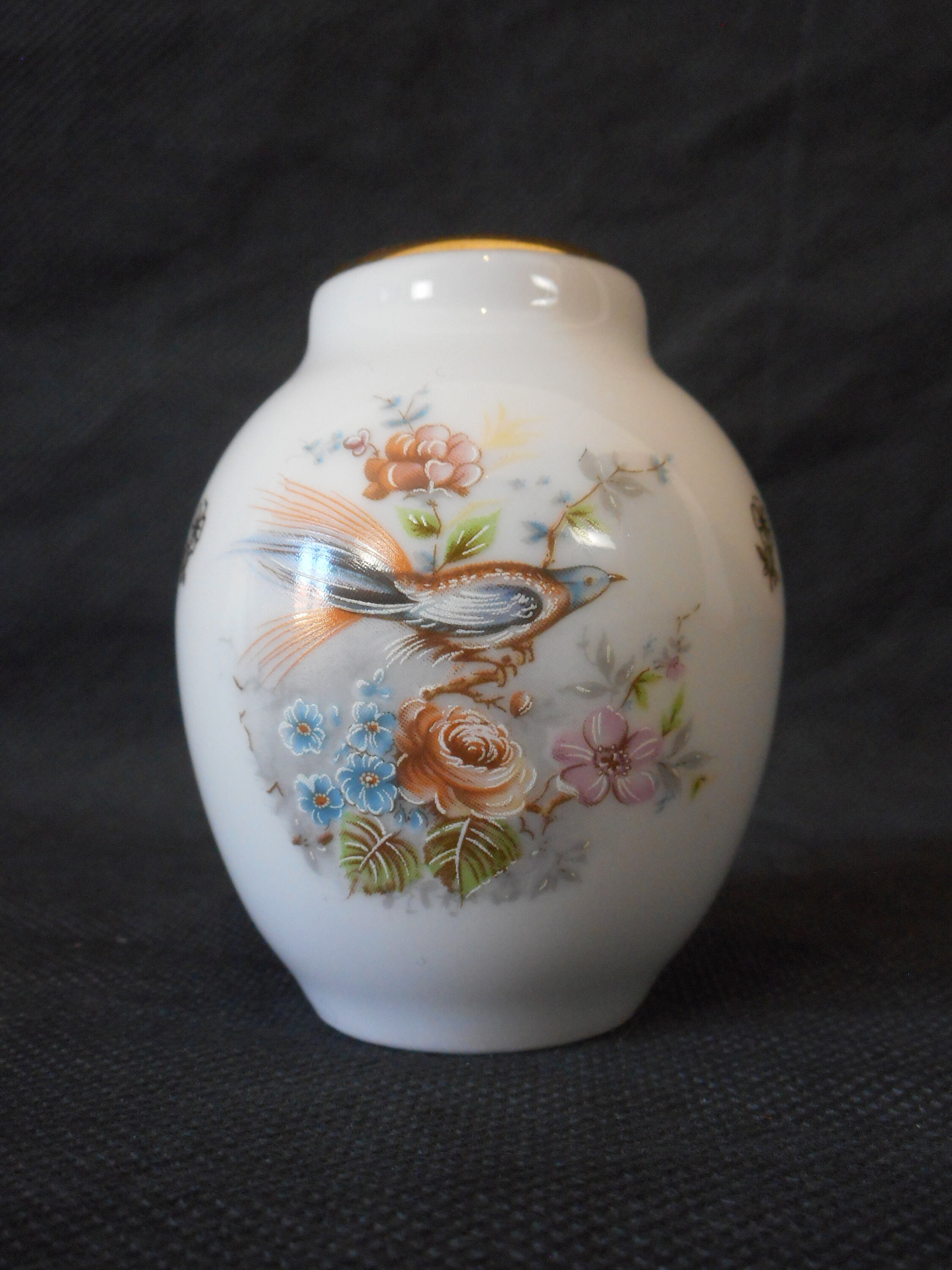 Vintage Français Porcelaine de Limoges Petit Vase Décoratif Miniature/Ornement