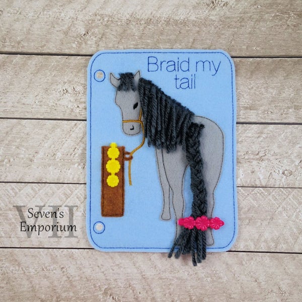 Horse Braiding In The Hoop Activity Page Machine Embroidery Design