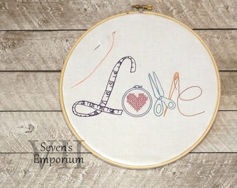 Cross-Stitch Liebe Colorwork Maschine Stickerei Design