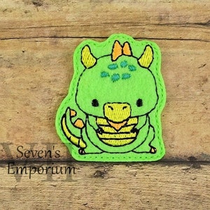 Baby Dragon Feltie Machine Embroidery Design