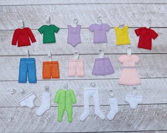 Clothing Drawer Tags SET Machine Embroidery Design