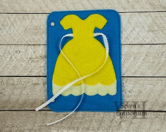 Dress Ribbon Tying In The Hoop Activity Page Machine Embroidery Design