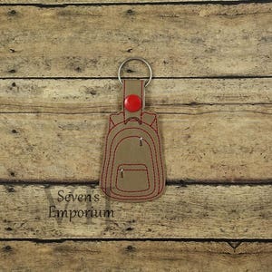 Backpack Key Fob Snap Tab Keychain Machine Embroidery Design