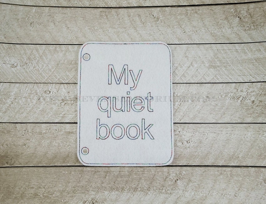 My Quiet Book Cover In The Hoop Doodle-It Coloring Page Machine Embroidery Design