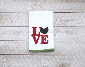 Diseño de apliques de pollo amor máquina del bordado