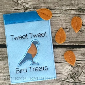 BIRD Food and Pet Treats Felt Pretend In The Hoop Machine Embroidery Design