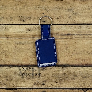 Book Key Fob Snap Tab Keychain Machine Embroidery Design