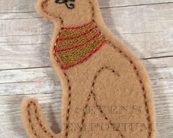 Egyptian Cat Feltie Machine Embroidery Design