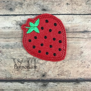 Strawberry Feltie Machine Embroidery Design