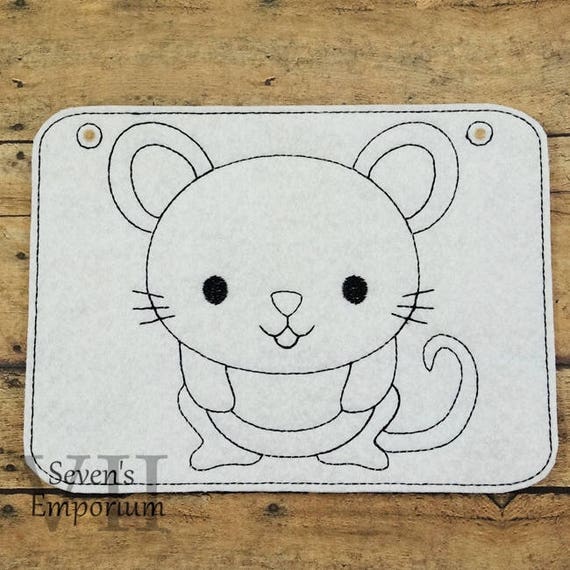 Bebe Ratoncito En El Aro De Bordado Diseno Pagina Del Etsy