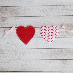 Heart Banner In The Hoop Embroidery Design
