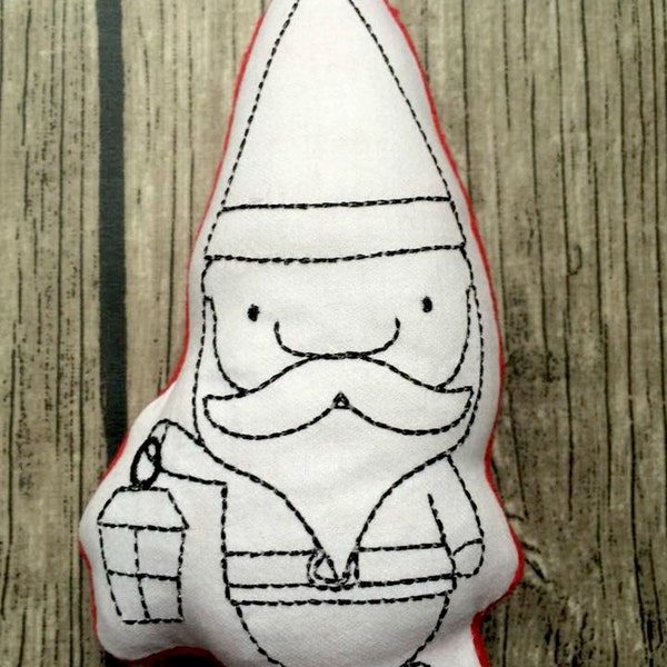 Gnome In The Hoop Doodle-It  Machine Embroidery Design