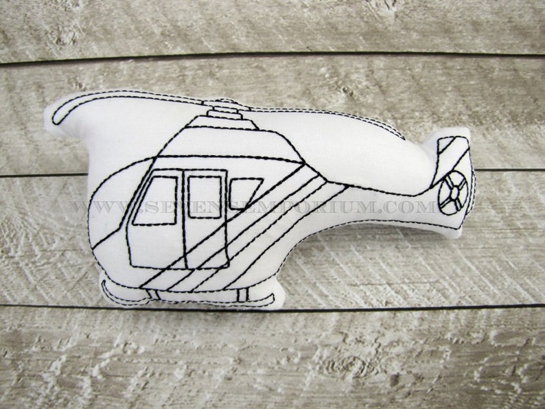 Helicopter In The Hoop Doodle-It Machine Embroidery Design image 1