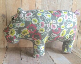 Hippopotamus Plush In The Hoop  Machine Embroidery Design Pattern