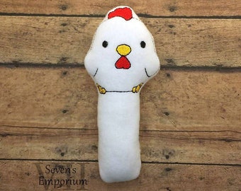 Baby Rooster Rattle In The Hoop Machine Embroidery Design