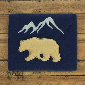 Mountains Bear Machine Embroidery Applique Design