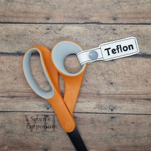 Teflon Scissor Identifier Snaptab Keychain Machine Embroidery Design